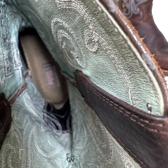 Ariat Women’s Heritage Western Cowboy Boots Brown Leather Embroidered SIZE:9B - Picture 13 of 14